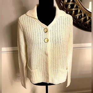 Talbots 2 button knit sweater. New but no tag 100% mercerized cotton.
